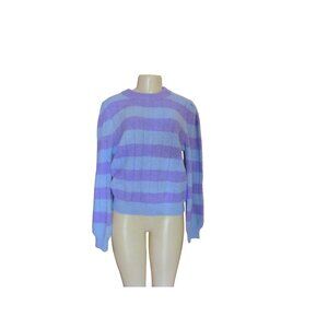 New w Tags FRNCH Paris Neve Violet & Blue Swirl Sweater Size M